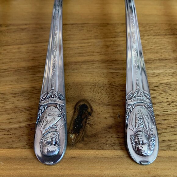 Set of 6 Vintage Wm. Rogers Silver Plate Presidential Founding Fathers S… - Picture 5 of 5